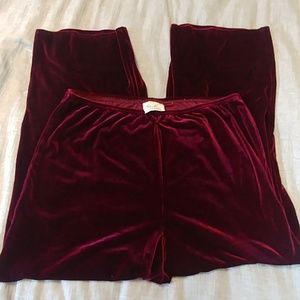 Burgundy Velvet Pants